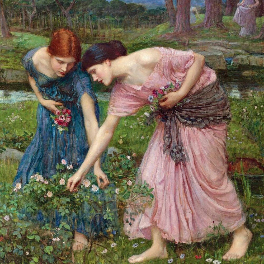 'Gather Ye Rosebuds' Art Print: 8"by10" Reproduction. Renaissance Style Country